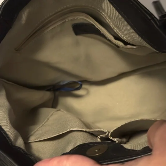 American Company Elegant Black Large Leather Suede Hobo Bag - Picture 5 of 11